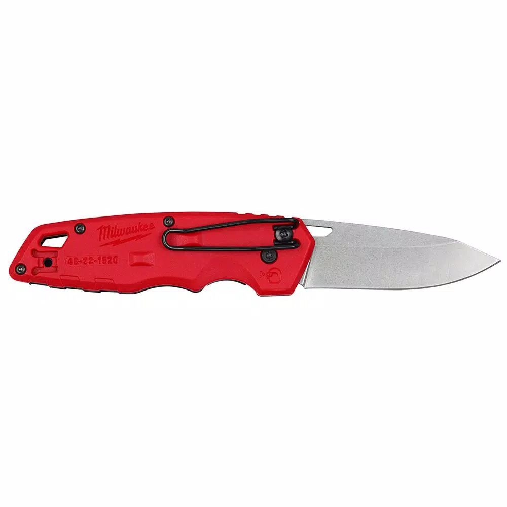 Milwaukee FASTBACK Stainless Steel Folding Utility Knife with 2.95 in. Blade