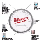Milwaukee 10 in. 72T Carbide Teeth Aluminum and Metal Cutting Circular Saw Blade thumbnail 3