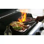 Gotham Steel 12 in. x 11 in. Aluminum Ti-Ceramic Non-Stick Reversible Double Grill and Griddle thumbnail 3