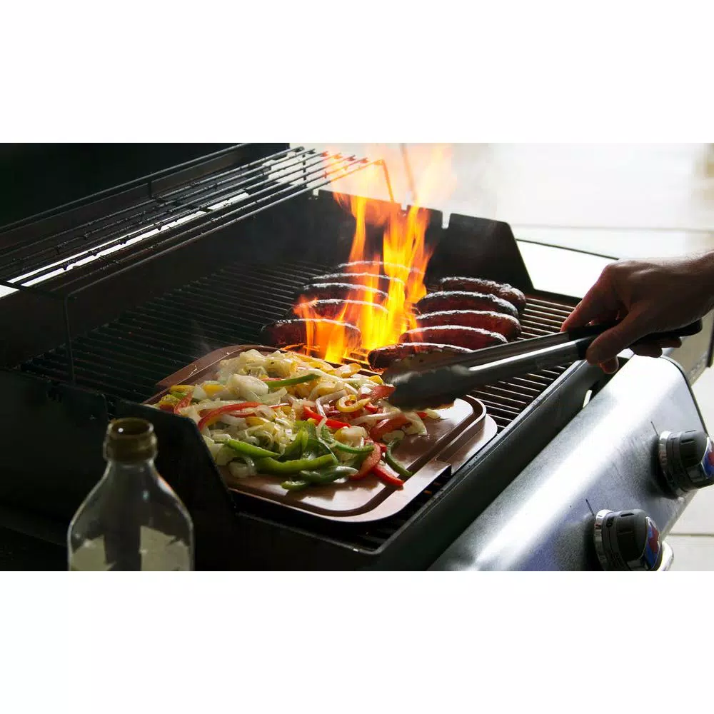 Gotham Steel 12 in. x 11 in. Aluminum Ti-Ceramic Non-Stick Reversible Double Grill and Griddle