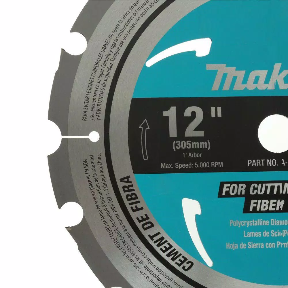 Makita 12 in. 8-Teeth Polycrystalline Diamond (PCD) Miter Saw Blade for Fiber Cement