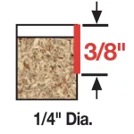 Diablo 3/8 in. x 1/4 in. Carbide Flush Trimmer Router Bit thumbnail 2