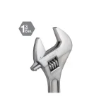 TEKTON 12 in. Adjustable Wrench, Carbon Steel with Satin Chrome Finish thumbnail 2