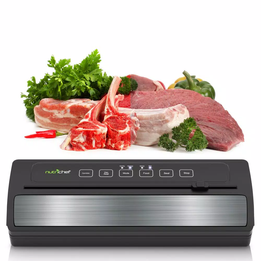 NutriChef Automatic Electric Vacuum Sealer with Reusable Bags and Roll Cutter