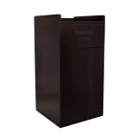 Alpine Industries 40 Gal. Black Wood Commercial Tray Top Waste Enclosure Trash Receptacle thumbnail 6