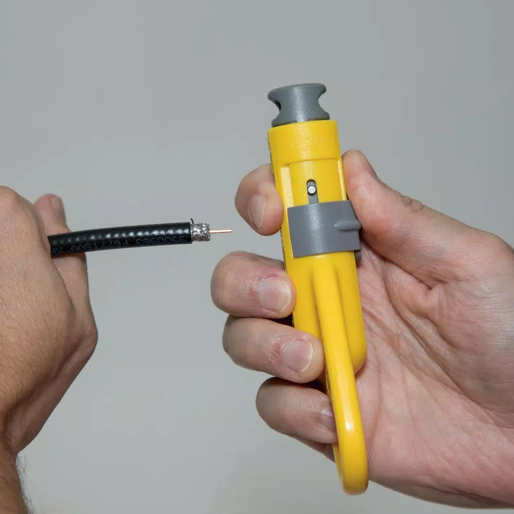 Klein Tools Coax Combination Radial Stripper for RG6, RG59, RG11, and RG7 Cables