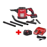 Milwaukee M18 18V Cordless Compact Vacuum Starter Kit with 5.0Ah Battery and Charger thumbnail 1