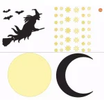 WallPops 39 in. x 34.5 in. Witch Large Wall Art Kit - 48 Piece Halloween Wall Decals thumbnail 3