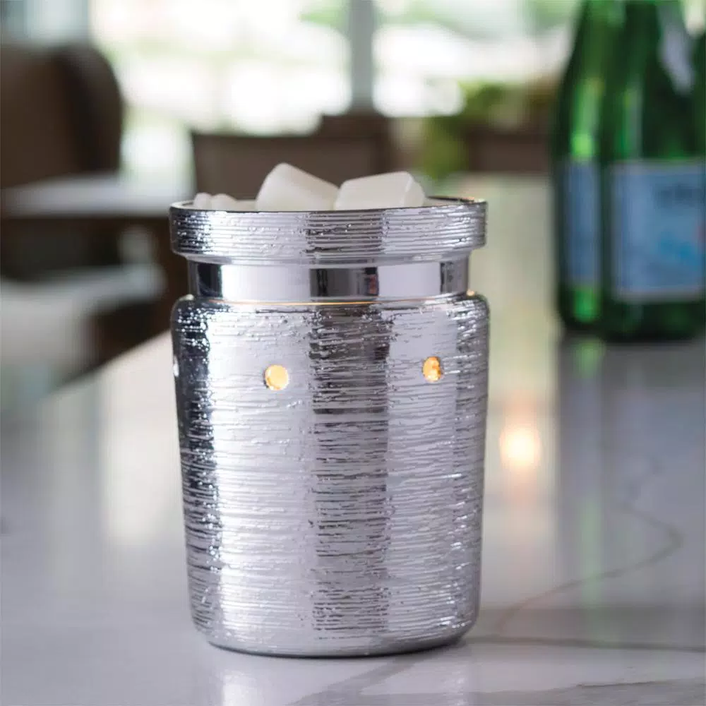 Candle Warmers Etc 8.8 in. Brushed Chrome Illumination Fragrance Warmer