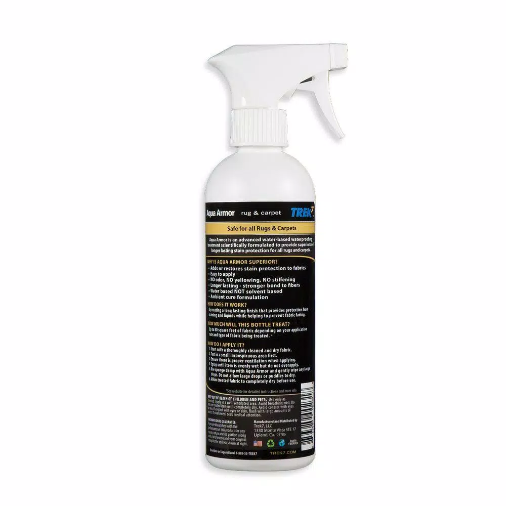 Trek7 Aqua Armor 16 oz. Stain Repellent Fabric Waterproofing Spray for Rugs and Carpets