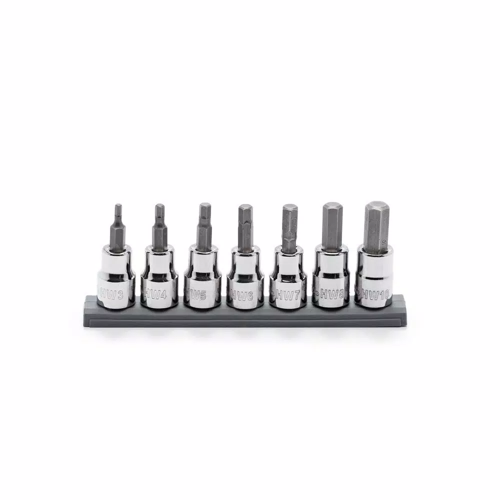 Husky 14-Piece 3/8 in. Drive Hex Bit Socket Set, SAE and Metric