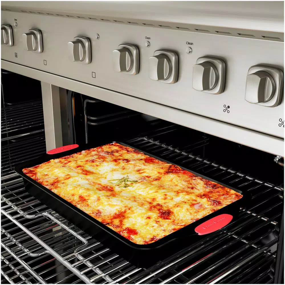 Classic Cuisine 2-Piece Nonstick Carbon Steel Baking Pan Set with Silicone Handles