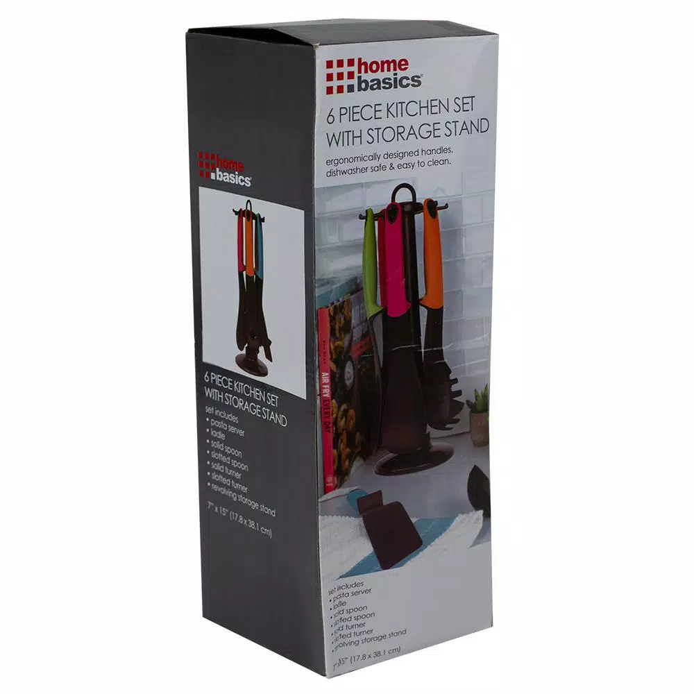 Unbranded 6-Piece Multi-Color Silicone Cooking Utensil Set with Storage Stand