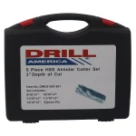 Drill America 5-Piece High Speed Steel Annular Cutter Set with 1 in. Cut and 3/4 in. Weldon Shank thumbnail 3