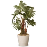 National Tree Company 21 in. Artificial Philodendron Plant in White Ceramic Pot thumbnail 1