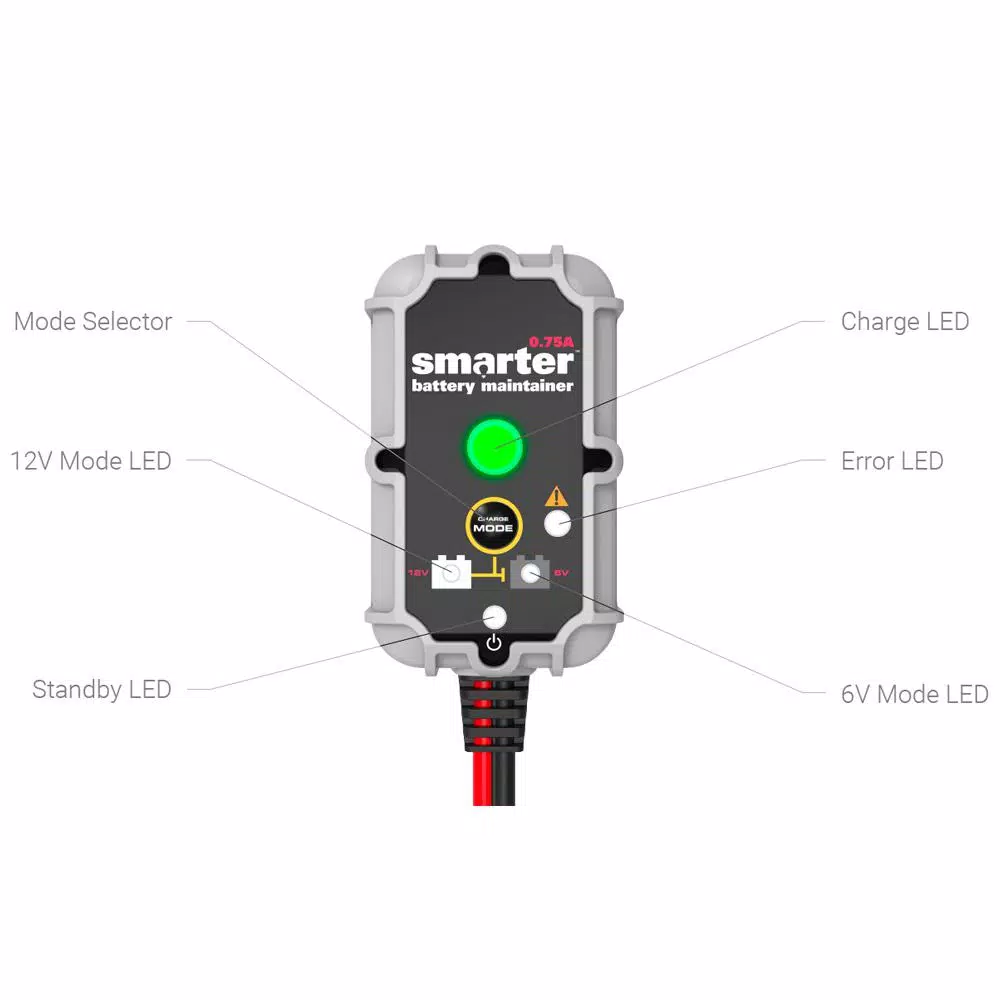 Smartech Products Smartech IC-1000 0.75 Amp 6V/12V Intelligent Battery Charger and Maintainer
