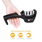 Unbranded LIGHTSMAX 3-Stage Manual Knife Sharpener with Ergonomic Handle thumbnail 3