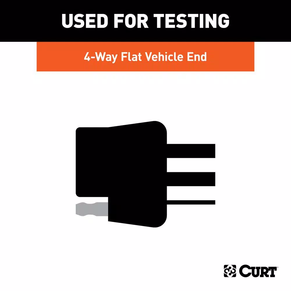 CURT 4-Way Flat Connector Tester for Trailer Wiring and Electrical Diagnostics