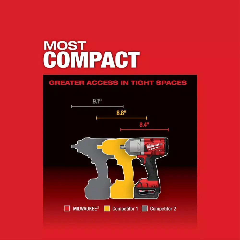 Milwaukee M18 FUEL 1/2 in. High Torque Impact Wrench Kit w/ 5.0 Ah Battery & Bag