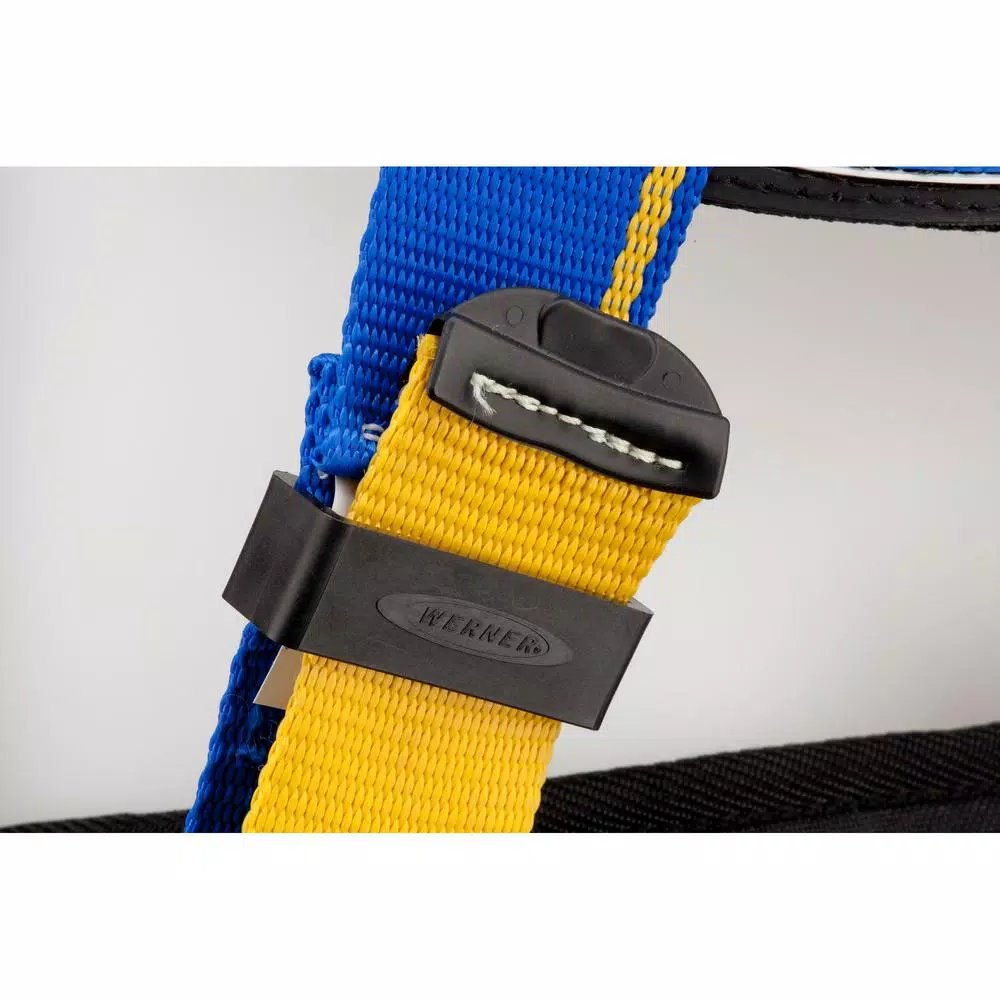 Werner Blue Armor 2000 Construction Harness with 3 D-Rings, Removable Work Belt, Medium/Large