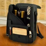 Unbranded Picnic at Ascot Bordeaux Wine and Cheese Cooler Bag Set with Glassware and Hardwood Board thumbnail 2