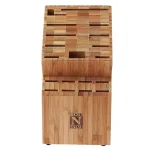 Cook N Home 19-Slot Natural Bamboo Universal Knife Storage Block Organizer thumbnail 2