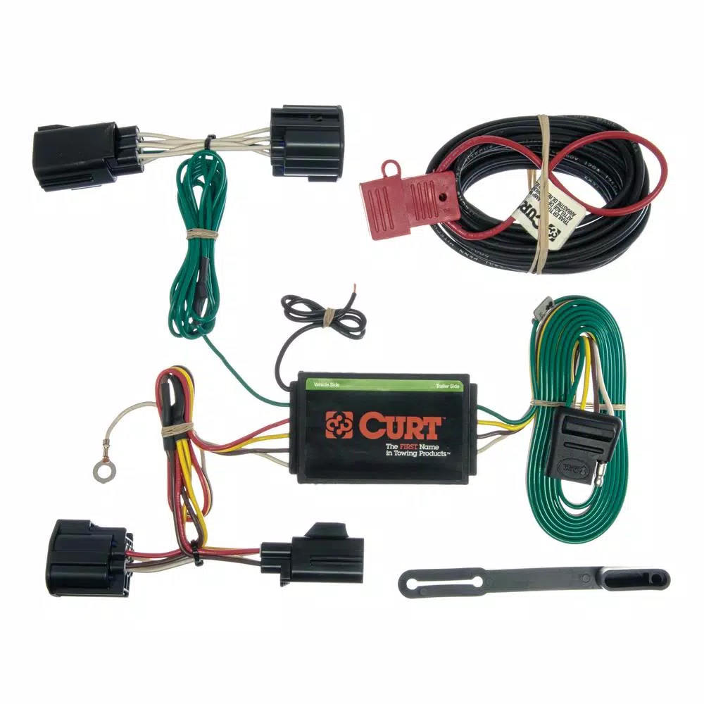 CURT Custom Vehicle-Trailer Wiring Harness for Ford Focus Hatchback, 4-Way Flat T-Connector Kit