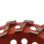 EDiamondTools 5 in. Aggressive S Segment Diamond Grinding Wheel for Concrete and Coating Removal, 5/8"-11 Threaded Arbor thumbnail 4