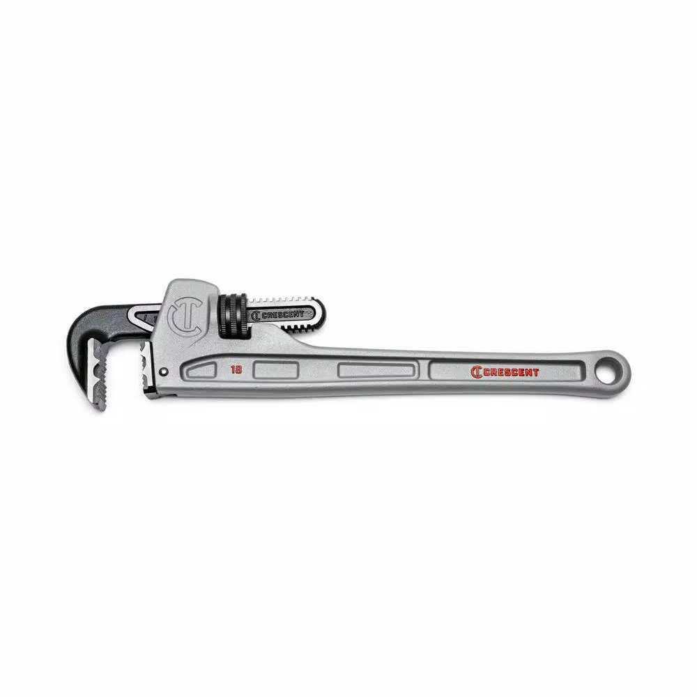 Crescent 18 in. Aluminum Pipe Wrench with K-9 Jaw Teeth