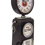 Yosemite Home Decor Old Town Black Gas Pump Table Top Analog Clock thumbnail 4