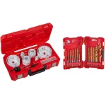 Milwaukee Hole Dozer Bi-Metal Hole Saw & Shockwave Titanium Drill Bit Set, 42-Piece thumbnail 1