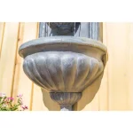 Kenroy Home Royal Resin Wall Fountain with Lion Head Design and LED Light, Zinc Finish thumbnail 9