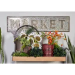 LITTON LANE MARKET Iron Decorative Wall Sign - Rustic Farmhouse Style Decor thumbnail 1