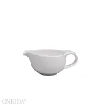 Oneida Cromwell 6.75 oz. White Porcelain Gravy Boats, Set of 36 thumbnail 1