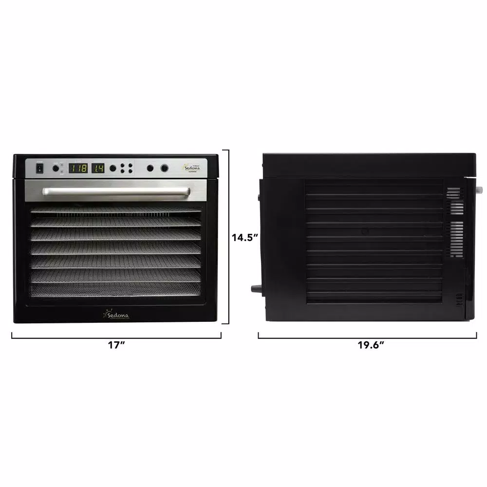 Tribest Sedona Supreme Digital Food Dehydrator with 9 Stainless Steel Trays