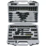 Stanley 99-Piece 1/4 in. & 3/8 in. Drive Black Chrome Laser Etched SAE & Metric Socket Set thumbnail 6