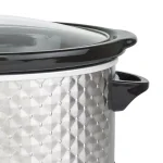 Brentwood Appliances 7 Qt. Stainless Steel Slow Cooker with Tempered Glass Lid thumbnail 4