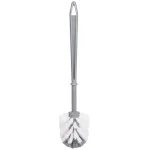 Unbranded Gray Plastic Toilet Brush with Holder, Tapered Nylon Bristles, Compact Design thumbnail 3