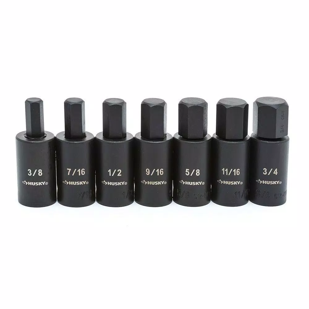 Husky 1/2 in. Drive Impact Bit Socket Set, Torx and SAE/Metric Hex, 21-Piece