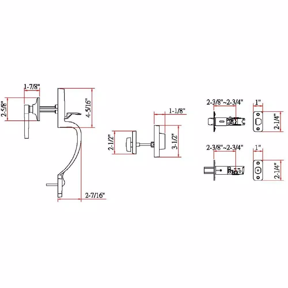 Design House Sussex Oil-Rubbed Bronze Entry Handleset with Scroll Lever Interior and Single Cylinder Deadbolt