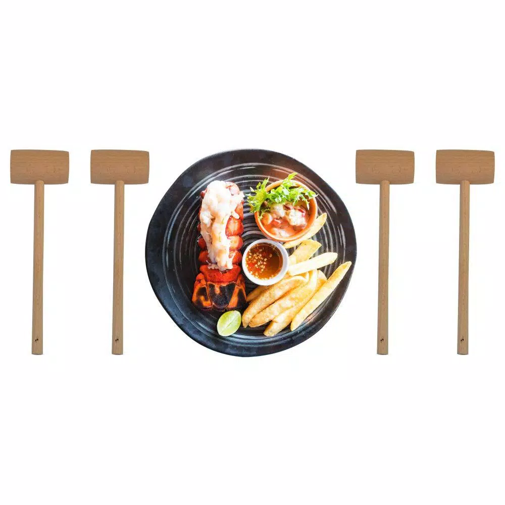 Southern Homewares Beechwood Crab Mallets, 12-Pack Seafood Crackers