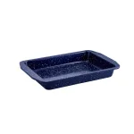 Paula Deen 9 x 13 in. Deep Sea Blue Speckle Nonstick Steel Rectangular Cake Pan thumbnail 4