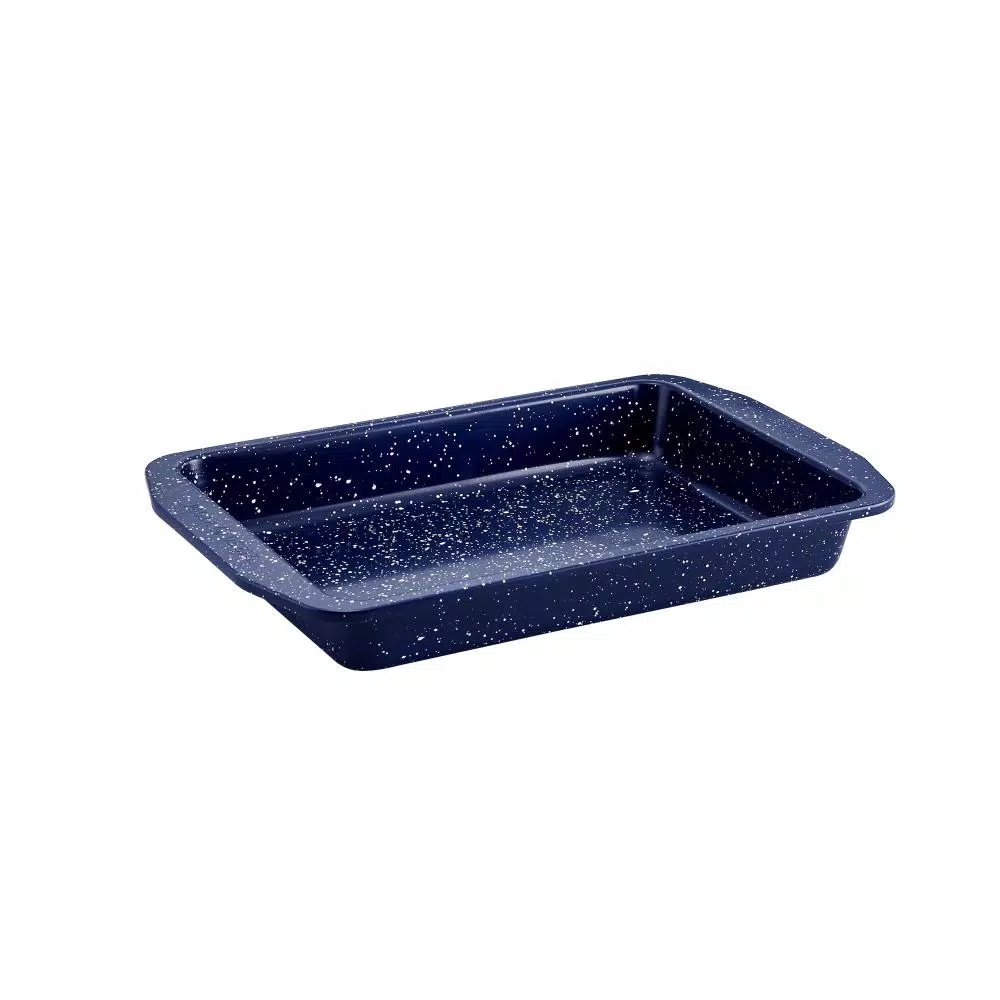 Paula Deen 9 x 13 in. Deep Sea Blue Speckle Nonstick Steel Rectangular Cake Pan