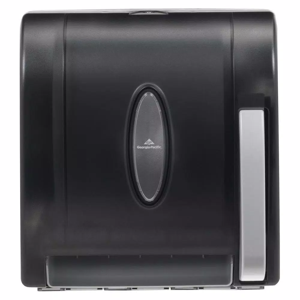 Georgia-Pacific Translucent Smoke Push Paddle Non-Perforated Roll Paper Towel Dispenser