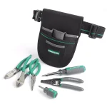 Commercial Electric 7-Piece Electrician's Tool Set with 6-Pocket Tool Pouch thumbnail 3