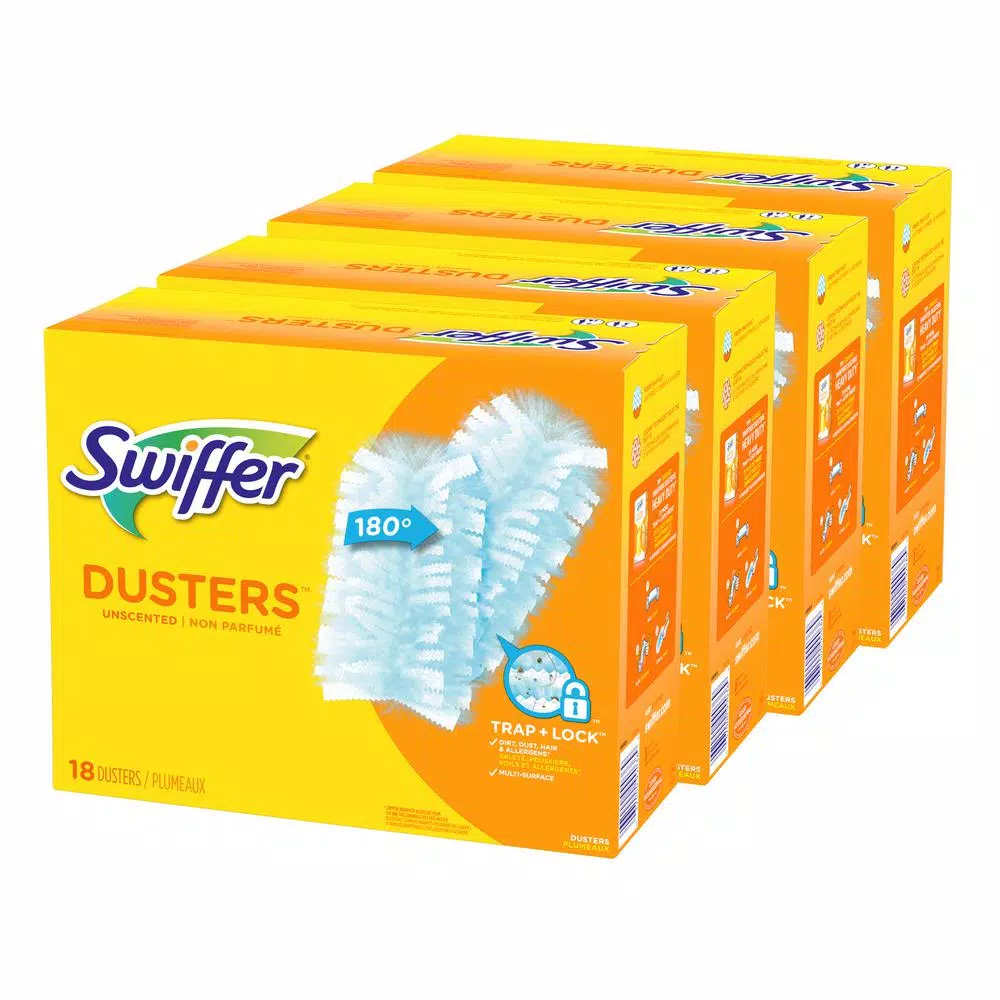 Swiffer Dusters Multi-Surface Unscented Refills, 180 Count (18-Count, 4-Pack)