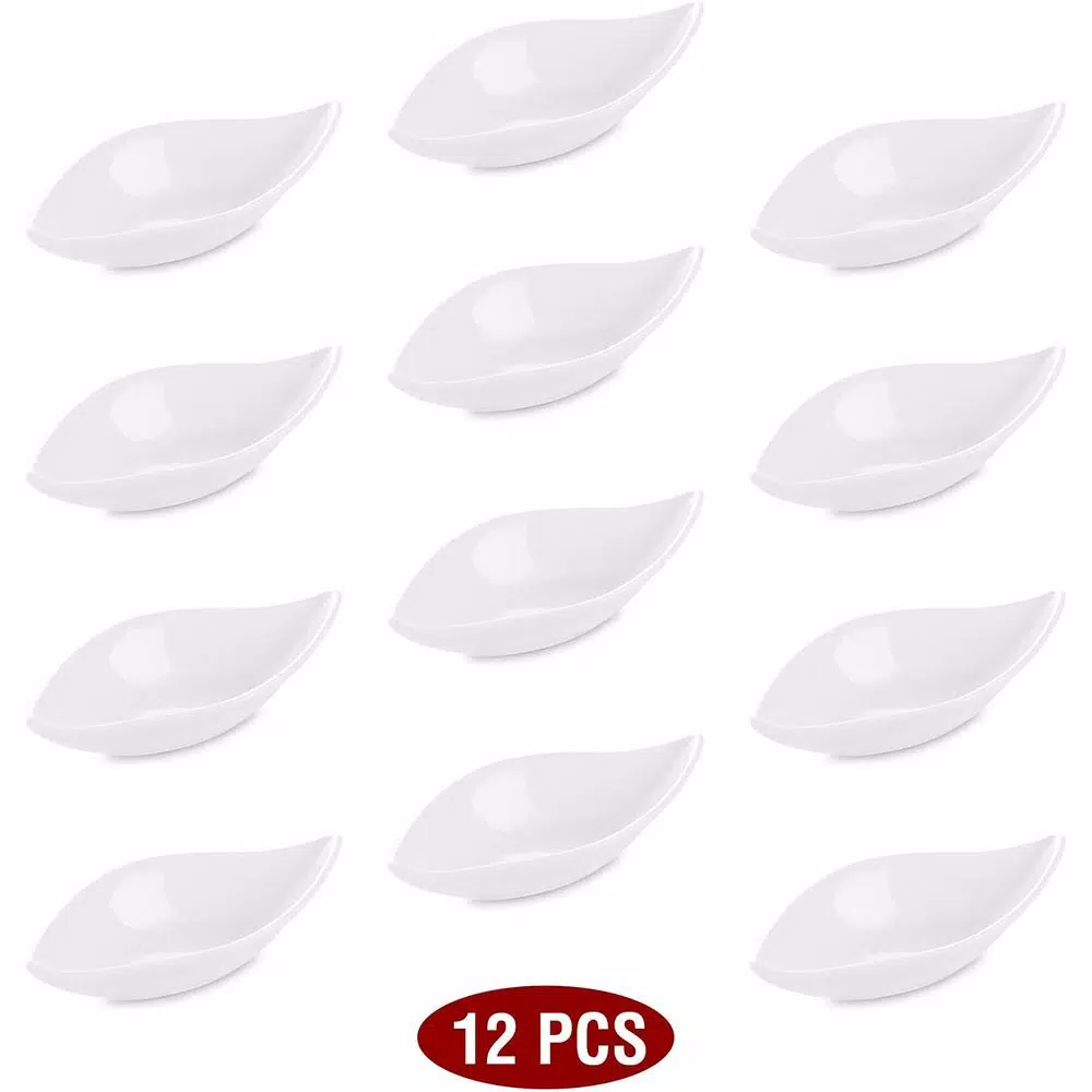 MALACASA 4.75-Inch White Porcelain Ramekins Set of 12 - Versatile Ceramic Souffle and Dipping Dishes