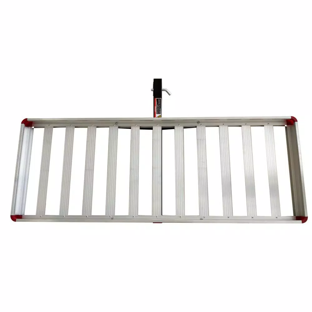 MaxxHaul 60 in. x 22 in. Aluminum Basket Style Hitch Cargo Carrier, 500 lb. Capacity, 2 in. Receiver