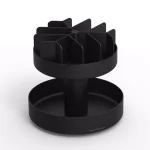 Mind Reader Black Coffee Condiment and Snack Organizer Station with Lazy Susan thumbnail 5