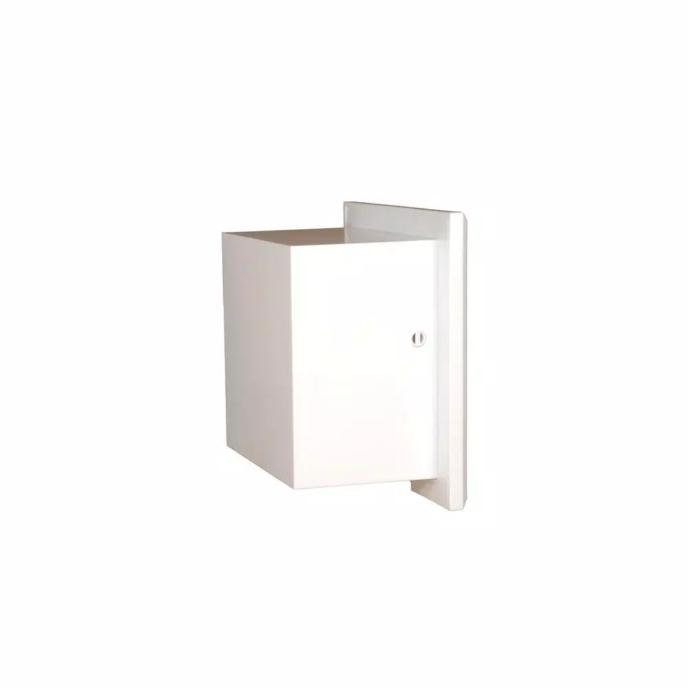 Unbranded Bradford Recessed Toilet Paper Holder, White Plastic with Bevel Frame